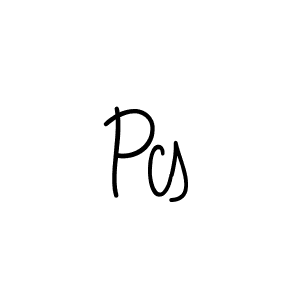 Make a beautiful signature design for name Pcs. With this signature (Angelique-Rose-font-FFP) style, you can create a handwritten signature for free. Pcs signature style 5 images and pictures png