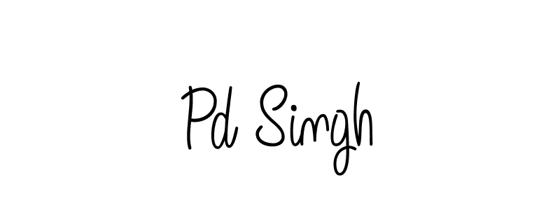 Pd Singh stylish signature style. Best Handwritten Sign (Angelique-Rose-font-FFP) for my name. Handwritten Signature Collection Ideas for my name Pd Singh. Pd Singh signature style 5 images and pictures png