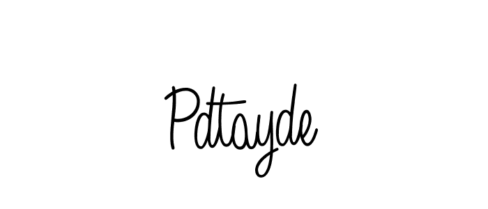 How to make Pdtayde name signature. Use Angelique-Rose-font-FFP style for creating short signs online. This is the latest handwritten sign. Pdtayde signature style 5 images and pictures png