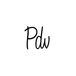 Design your own signature with our free online signature maker. With this signature software, you can create a handwritten (Angelique-Rose-font-FFP) signature for name Pdv. Pdv signature style 5 images and pictures png