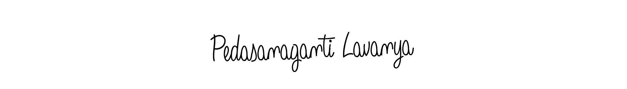 Pedasanaganti Lavanya stylish signature style. Best Handwritten Sign (Angelique-Rose-font-FFP) for my name. Handwritten Signature Collection Ideas for my name Pedasanaganti Lavanya. Pedasanaganti Lavanya signature style 5 images and pictures png