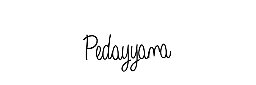 Design your own signature with our free online signature maker. With this signature software, you can create a handwritten (Angelique-Rose-font-FFP) signature for name Pedayyana. Pedayyana signature style 5 images and pictures png