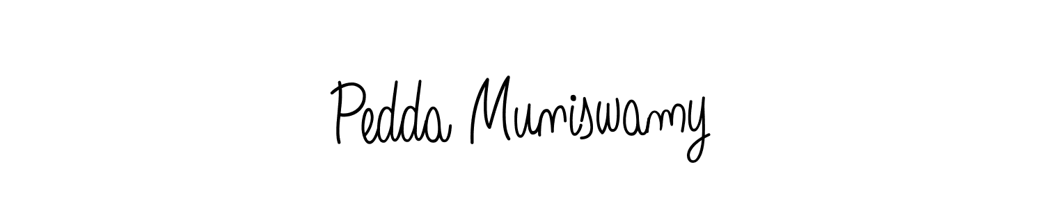 Angelique-Rose-font-FFP is a professional signature style that is perfect for those who want to add a touch of class to their signature. It is also a great choice for those who want to make their signature more unique. Get Pedda Muniswamy name to fancy signature for free. Pedda Muniswamy signature style 5 images and pictures png