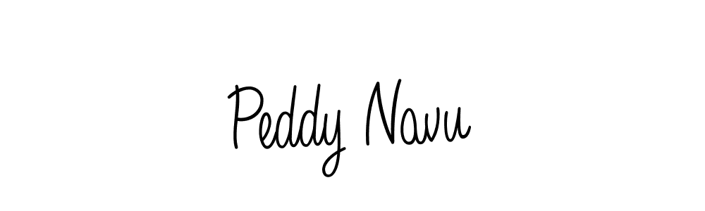 How to make Peddy Navu name signature. Use Angelique-Rose-font-FFP style for creating short signs online. This is the latest handwritten sign. Peddy Navu signature style 5 images and pictures png