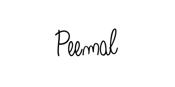 Make a beautiful signature design for name Peemal. With this signature (Angelique-Rose-font-FFP) style, you can create a handwritten signature for free. Peemal signature style 5 images and pictures png