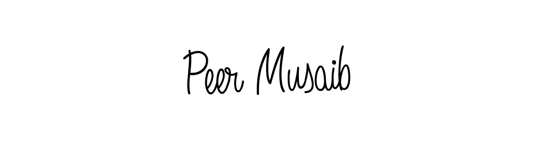 Design your own signature with our free online signature maker. With this signature software, you can create a handwritten (Angelique-Rose-font-FFP) signature for name Peer Musaib. Peer Musaib signature style 5 images and pictures png