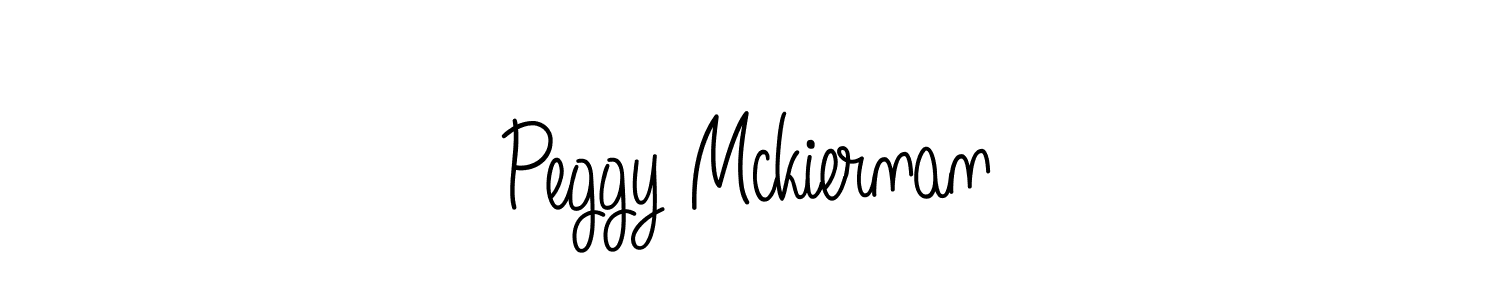 Make a beautiful signature design for name Peggy Mckiernan. With this signature (Angelique-Rose-font-FFP) style, you can create a handwritten signature for free. Peggy Mckiernan signature style 5 images and pictures png