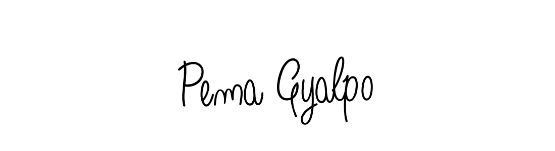 How to make Pema Gyalpo name signature. Use Angelique-Rose-font-FFP style for creating short signs online. This is the latest handwritten sign. Pema Gyalpo signature style 5 images and pictures png