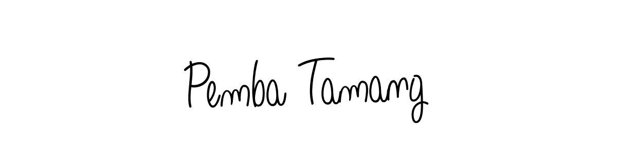 Design your own signature with our free online signature maker. With this signature software, you can create a handwritten (Angelique-Rose-font-FFP) signature for name Pemba Tamang. Pemba Tamang signature style 5 images and pictures png