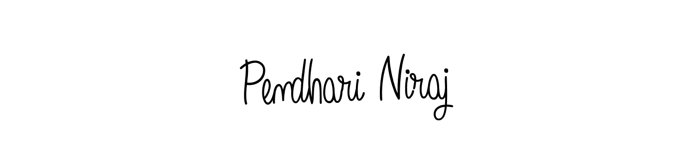 Design your own signature with our free online signature maker. With this signature software, you can create a handwritten (Angelique-Rose-font-FFP) signature for name Pendhari Niraj. Pendhari Niraj signature style 5 images and pictures png