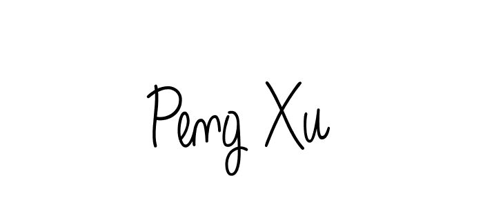 You should practise on your own different ways (Angelique-Rose-font-FFP) to write your name (Peng Xu) in signature. don't let someone else do it for you. Peng Xu signature style 5 images and pictures png