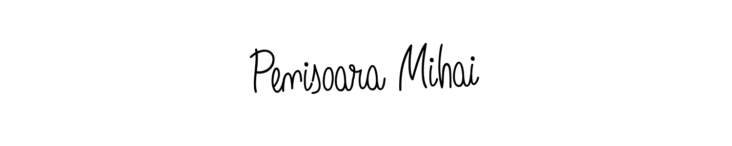 if you are searching for the best signature style for your name Penisoara Mihai. so please give up your signature search. here we have designed multiple signature styles  using Angelique-Rose-font-FFP. Penisoara Mihai signature style 5 images and pictures png