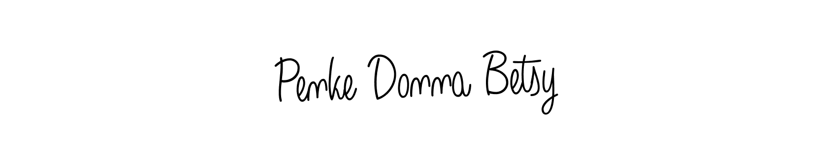 Design your own signature with our free online signature maker. With this signature software, you can create a handwritten (Angelique-Rose-font-FFP) signature for name Penke Donna Betsy. Penke Donna Betsy signature style 5 images and pictures png