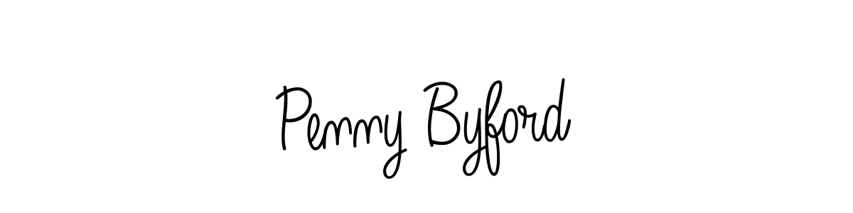 Make a beautiful signature design for name Penny Byford. With this signature (Angelique-Rose-font-FFP) style, you can create a handwritten signature for free. Penny Byford signature style 5 images and pictures png