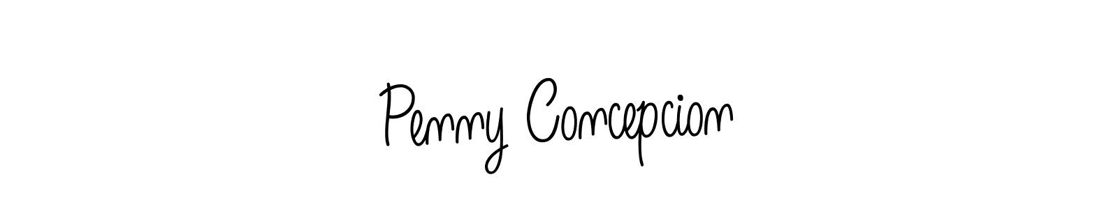 You should practise on your own different ways (Angelique-Rose-font-FFP) to write your name (Penny Concepcion) in signature. don't let someone else do it for you. Penny Concepcion signature style 5 images and pictures png