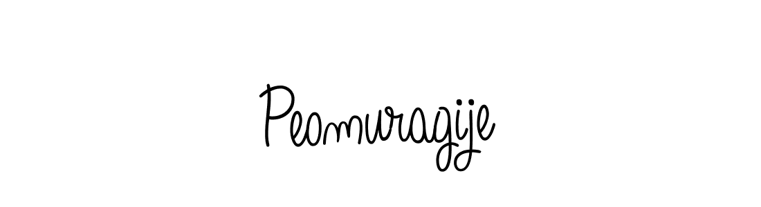 The best way (Angelique-Rose-font-FFP) to make a short signature is to pick only two or three words in your name. The name Peomuragije include a total of six letters. For converting this name. Peomuragije signature style 5 images and pictures png