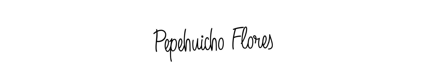 Make a beautiful signature design for name Pepehuicho Flores. With this signature (Angelique-Rose-font-FFP) style, you can create a handwritten signature for free. Pepehuicho Flores signature style 5 images and pictures png