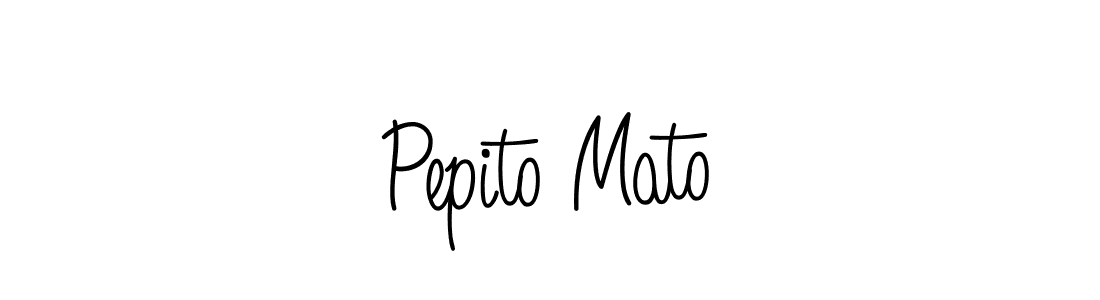 You should practise on your own different ways (Angelique-Rose-font-FFP) to write your name (Pepito Mato) in signature. don't let someone else do it for you. Pepito Mato signature style 5 images and pictures png