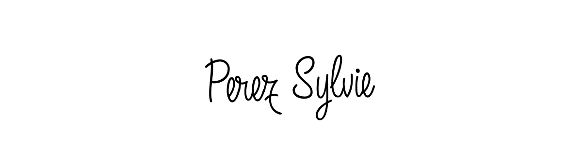 The best way (Angelique-Rose-font-FFP) to make a short signature is to pick only two or three words in your name. The name Perez Sylvie include a total of six letters. For converting this name. Perez Sylvie signature style 5 images and pictures png