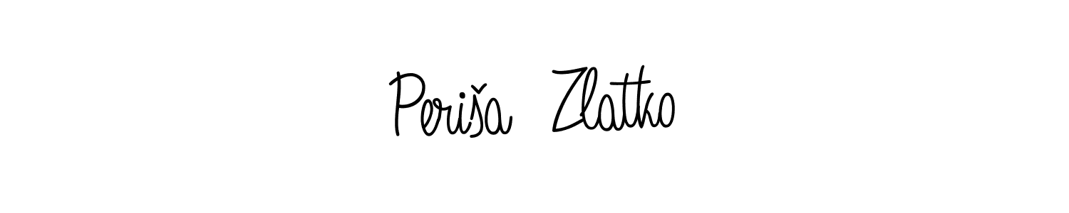 How to Draw Periša  Zlatko signature style? Angelique-Rose-font-FFP is a latest design signature styles for name Periša  Zlatko. Periša  Zlatko signature style 5 images and pictures png