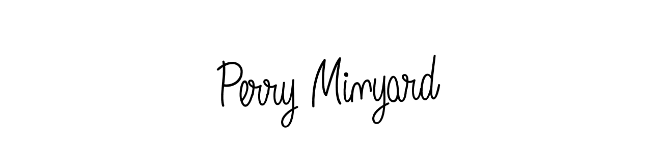 Make a beautiful signature design for name Perry Minyard. With this signature (Angelique-Rose-font-FFP) style, you can create a handwritten signature for free. Perry Minyard signature style 5 images and pictures png