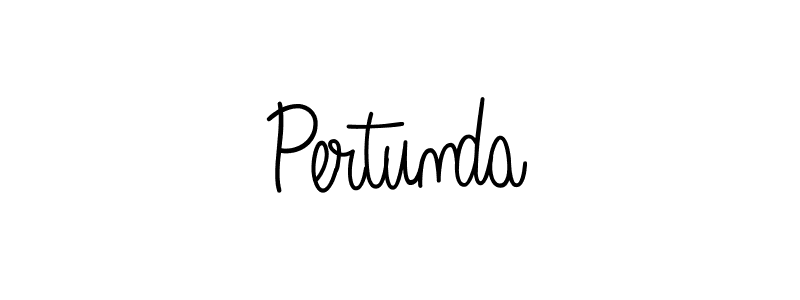 Use a signature maker to create a handwritten signature online. With this signature software, you can design (Angelique-Rose-font-FFP) your own signature for name Pertunda. Pertunda signature style 5 images and pictures png
