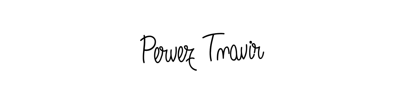 The best way (Angelique-Rose-font-FFP) to make a short signature is to pick only two or three words in your name. The name Pervez Tnavir include a total of six letters. For converting this name. Pervez Tnavir signature style 5 images and pictures png