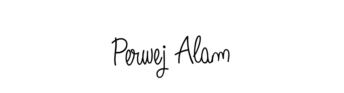 The best way (Angelique-Rose-font-FFP) to make a short signature is to pick only two or three words in your name. The name Perwej Alam include a total of six letters. For converting this name. Perwej Alam signature style 5 images and pictures png