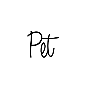 Create a beautiful signature design for name Pet. With this signature (Angelique-Rose-font-FFP) fonts, you can make a handwritten signature for free. Pet signature style 5 images and pictures png