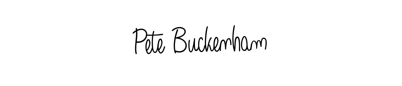Pete Buckenham stylish signature style. Best Handwritten Sign (Angelique-Rose-font-FFP) for my name. Handwritten Signature Collection Ideas for my name Pete Buckenham. Pete Buckenham signature style 5 images and pictures png