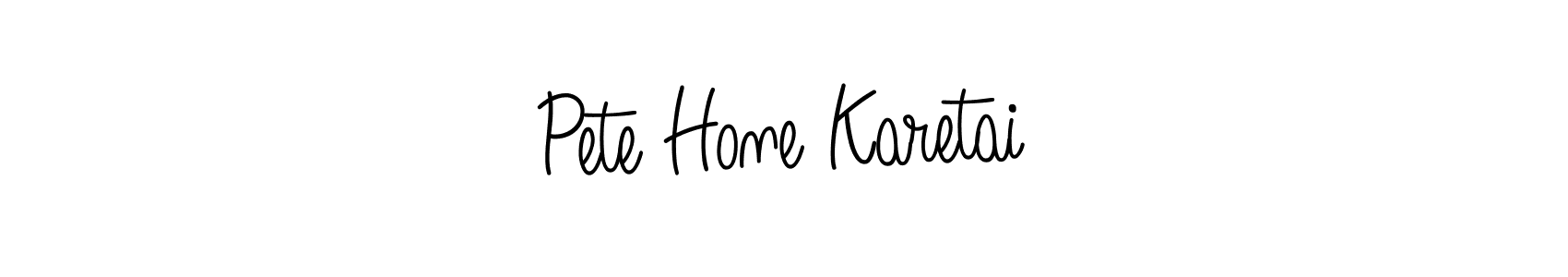 You should practise on your own different ways (Angelique-Rose-font-FFP) to write your name (Pete Hone Karetai) in signature. don't let someone else do it for you. Pete Hone Karetai signature style 5 images and pictures png
