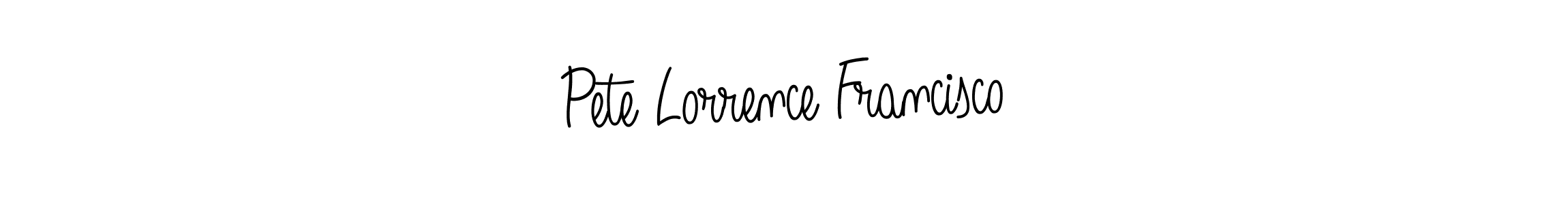 It looks lik you need a new signature style for name Pete Lorrence Francisco. Design unique handwritten (Angelique-Rose-font-FFP) signature with our free signature maker in just a few clicks. Pete Lorrence Francisco signature style 5 images and pictures png