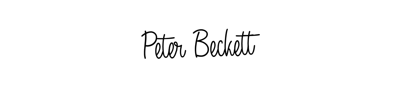 Peter Beckett stylish signature style. Best Handwritten Sign (Angelique-Rose-font-FFP) for my name. Handwritten Signature Collection Ideas for my name Peter Beckett. Peter Beckett signature style 5 images and pictures png