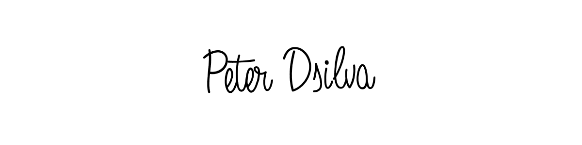 The best way (Angelique-Rose-font-FFP) to make a short signature is to pick only two or three words in your name. The name Peter Dsilva include a total of six letters. For converting this name. Peter Dsilva signature style 5 images and pictures png