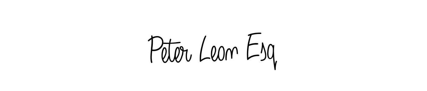 Make a beautiful signature design for name Peter Leon Esq. With this signature (Angelique-Rose-font-FFP) style, you can create a handwritten signature for free. Peter Leon Esq signature style 5 images and pictures png