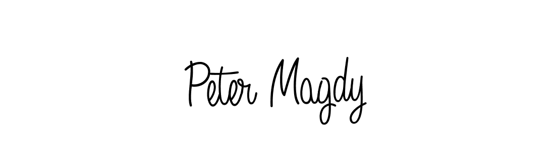 Peter Magdy stylish signature style. Best Handwritten Sign (Angelique-Rose-font-FFP) for my name. Handwritten Signature Collection Ideas for my name Peter Magdy. Peter Magdy signature style 5 images and pictures png