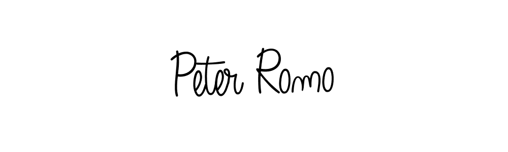 How to make Peter Romo name signature. Use Angelique-Rose-font-FFP style for creating short signs online. This is the latest handwritten sign. Peter Romo signature style 5 images and pictures png