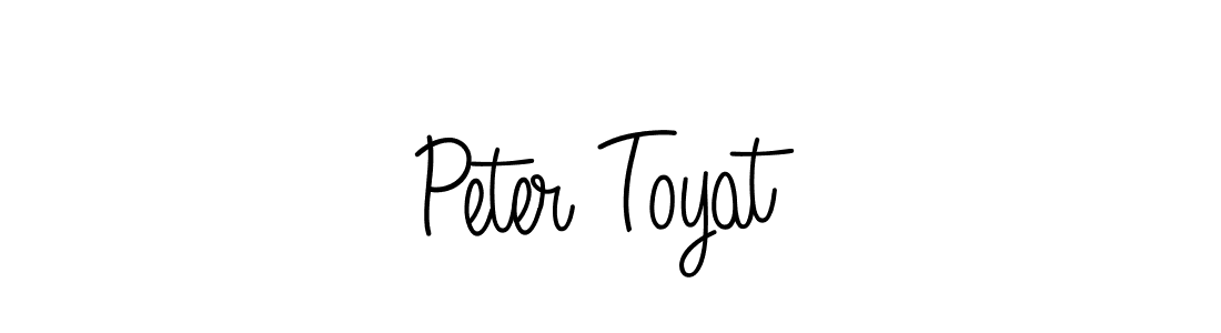 The best way (Angelique-Rose-font-FFP) to make a short signature is to pick only two or three words in your name. The name Peter Toyat include a total of six letters. For converting this name. Peter Toyat signature style 5 images and pictures png