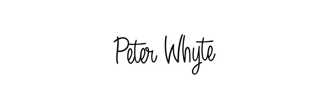 You should practise on your own different ways (Angelique-Rose-font-FFP) to write your name (Peter Whyte) in signature. don't let someone else do it for you. Peter Whyte signature style 5 images and pictures png