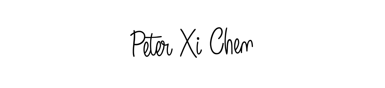 Use a signature maker to create a handwritten signature online. With this signature software, you can design (Angelique-Rose-font-FFP) your own signature for name Peter Xi Chen. Peter Xi Chen signature style 5 images and pictures png