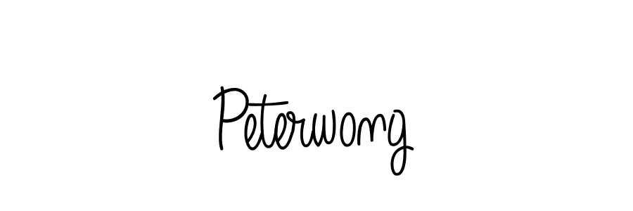 How to make Peterwong name signature. Use Angelique-Rose-font-FFP style for creating short signs online. This is the latest handwritten sign. Peterwong signature style 5 images and pictures png