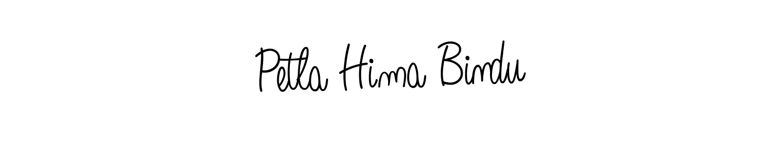 Make a beautiful signature design for name Petla Hima Bindu. With this signature (Angelique-Rose-font-FFP) style, you can create a handwritten signature for free. Petla Hima Bindu signature style 5 images and pictures png