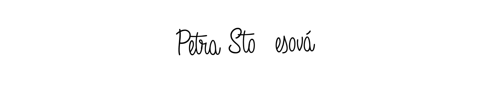 Petra Stočesová stylish signature style. Best Handwritten Sign (Angelique-Rose-font-FFP) for my name. Handwritten Signature Collection Ideas for my name Petra Stočesová. Petra Stočesová signature style 5 images and pictures png