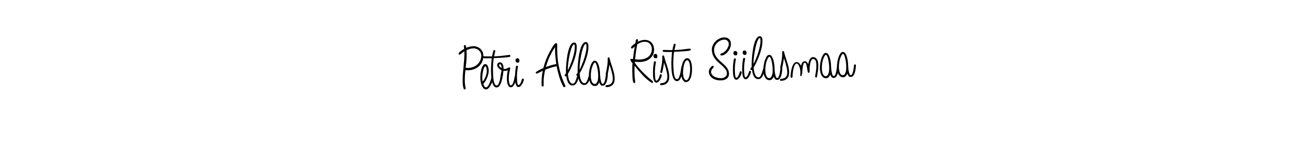 Create a beautiful signature design for name Petri Allas Risto Siilasmaa. With this signature (Angelique-Rose-font-FFP) fonts, you can make a handwritten signature for free. Petri Allas Risto Siilasmaa signature style 5 images and pictures png