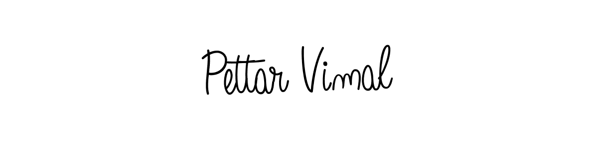 Make a beautiful signature design for name Pettar Vimal. With this signature (Angelique-Rose-font-FFP) style, you can create a handwritten signature for free. Pettar Vimal signature style 5 images and pictures png