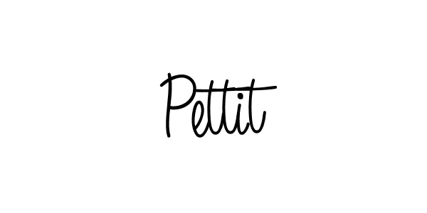 Use a signature maker to create a handwritten signature online. With this signature software, you can design (Angelique-Rose-font-FFP) your own signature for name Pettit. Pettit signature style 5 images and pictures png