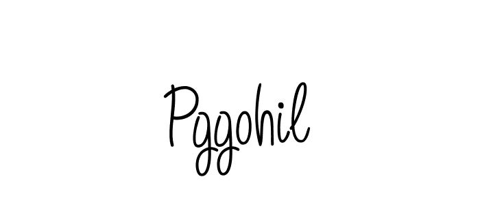 Make a beautiful signature design for name Pggohil. With this signature (Angelique-Rose-font-FFP) style, you can create a handwritten signature for free. Pggohil signature style 5 images and pictures png