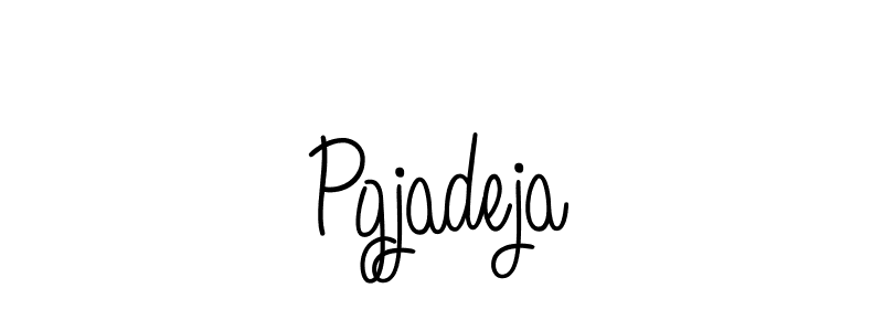 The best way (Angelique-Rose-font-FFP) to make a short signature is to pick only two or three words in your name. The name Pgjadeja include a total of six letters. For converting this name. Pgjadeja signature style 5 images and pictures png