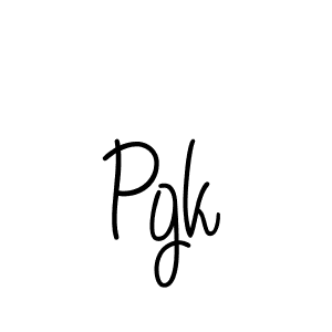 The best way (Angelique-Rose-font-FFP) to make a short signature is to pick only two or three words in your name. The name Pgk include a total of six letters. For converting this name. Pgk signature style 5 images and pictures png