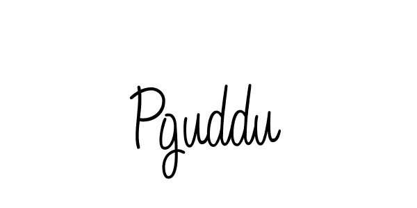 Use a signature maker to create a handwritten signature online. With this signature software, you can design (Angelique-Rose-font-FFP) your own signature for name Pguddu. Pguddu signature style 5 images and pictures png